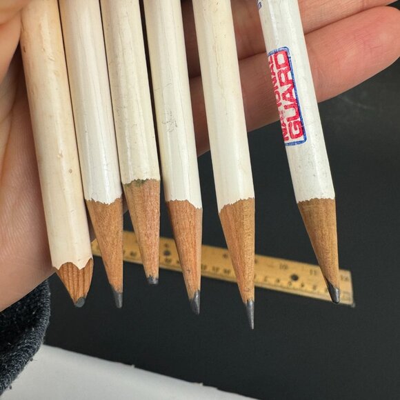 6 Vtg New York NY Army National Guard Wooden Pencils Sharpened Used Prop READ - Picture 4 of 9